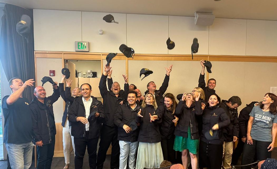 EPBA 7 Graduation hat toss
