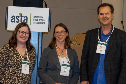 Ellen Evans receiving award at ASTA